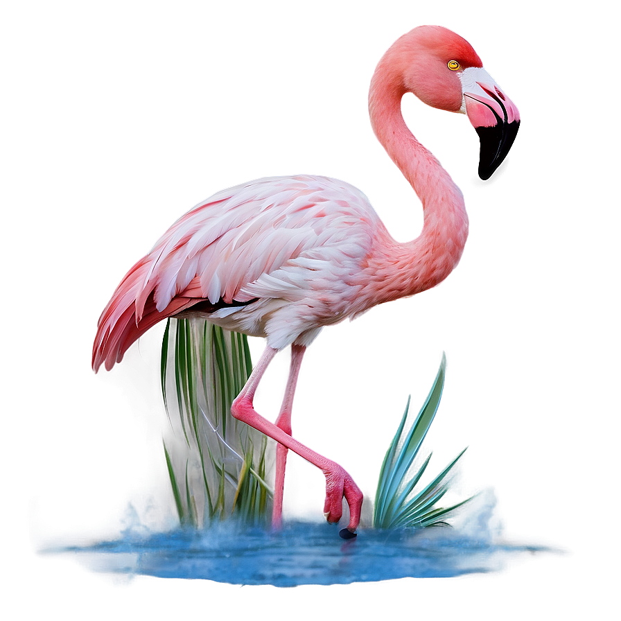 Flamingo And Moonlight Png Sar