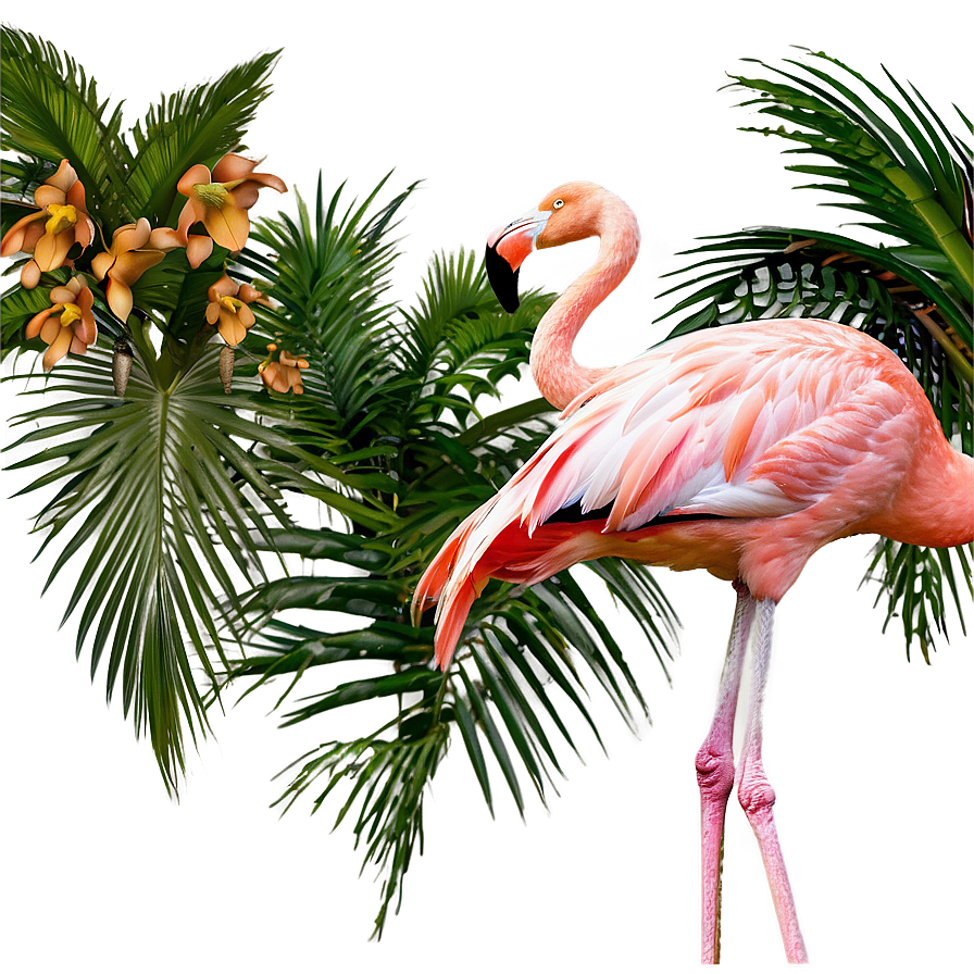 Flamingo And Palm Trees Png 05062024