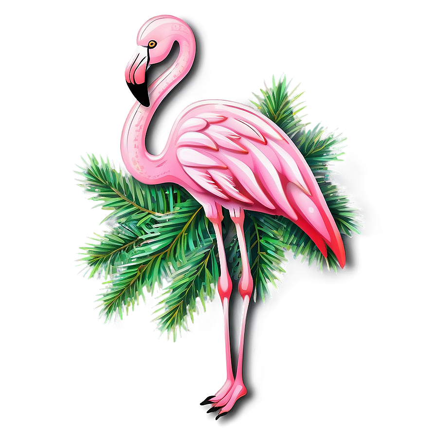 Flamingo Christmas Theme Png 05062024