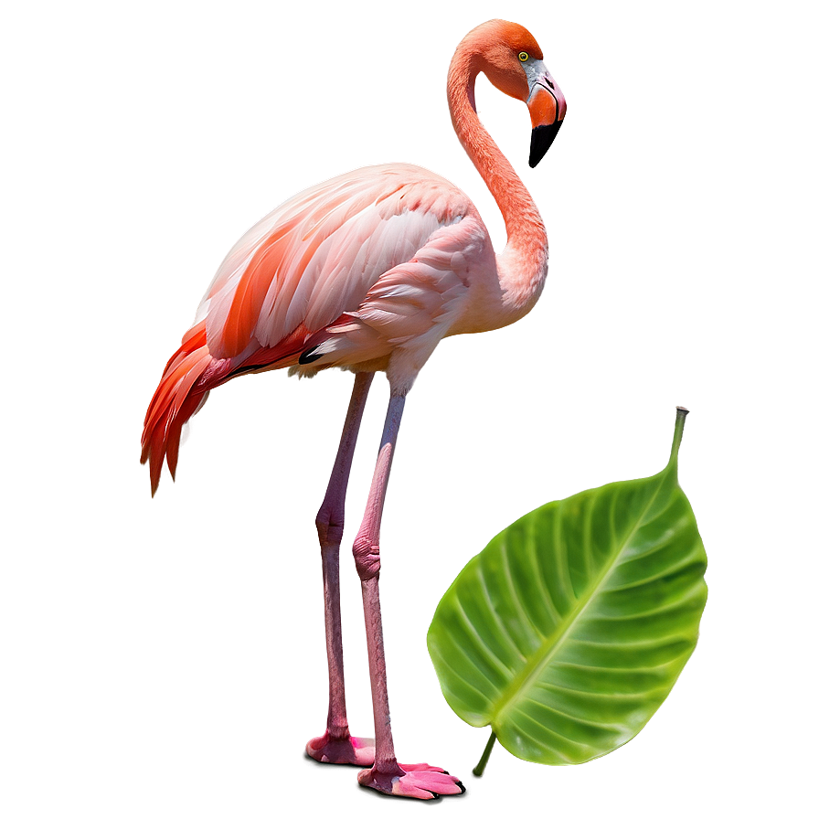 Flamingo In Tropical Garden Png Pxl