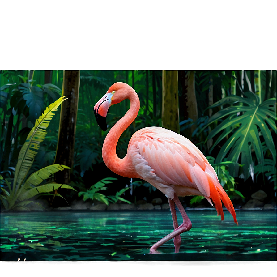 Flamingo In Tropical Rainforest Png 05062024