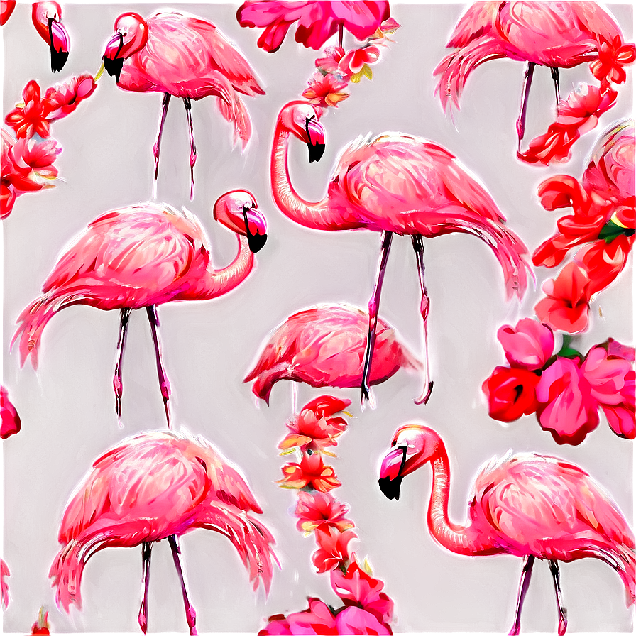 Flamingo With Flower Crown Png 05062024