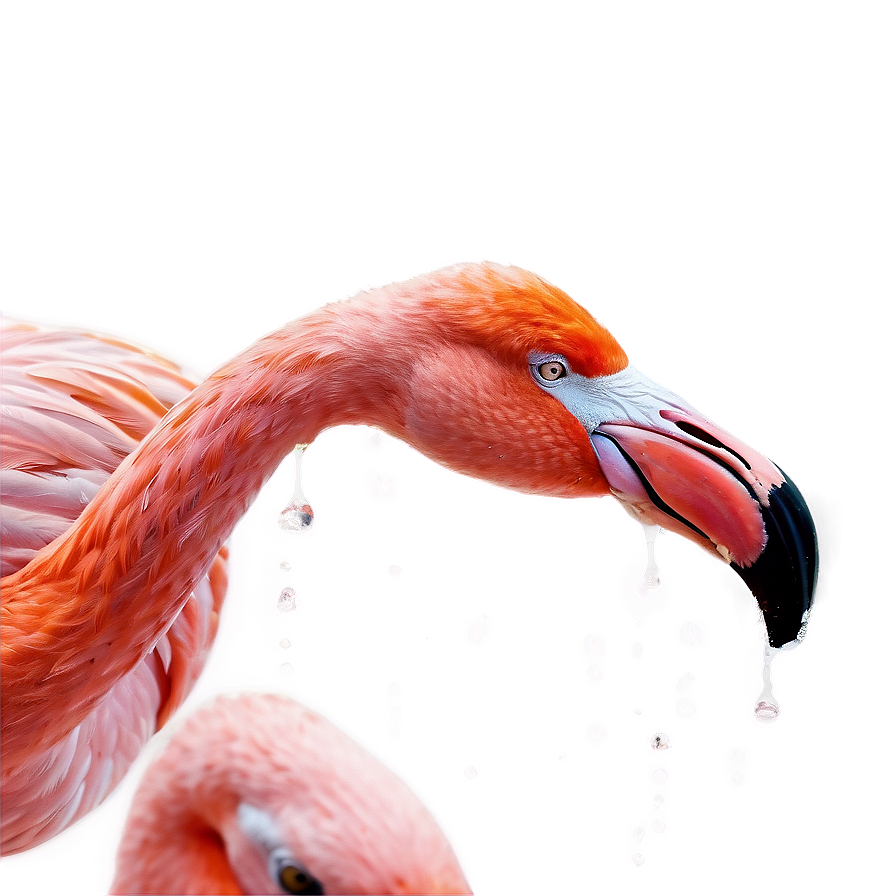 Flamingo With Water Droplets Png Nkj61