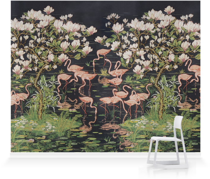 Flamingosand Magnolias Wallpaper