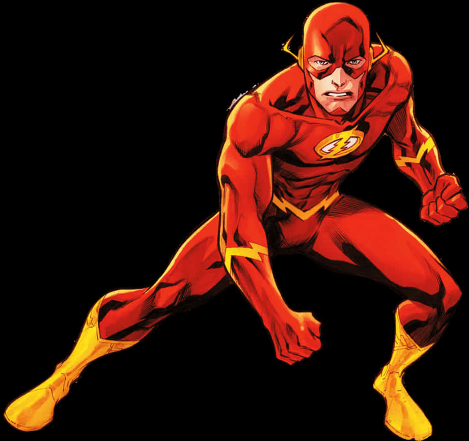 Flash Comic Character Action Pose