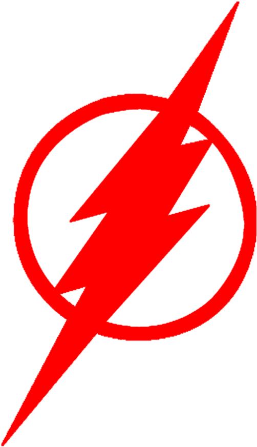 Flash Symbol Iconic Redand White