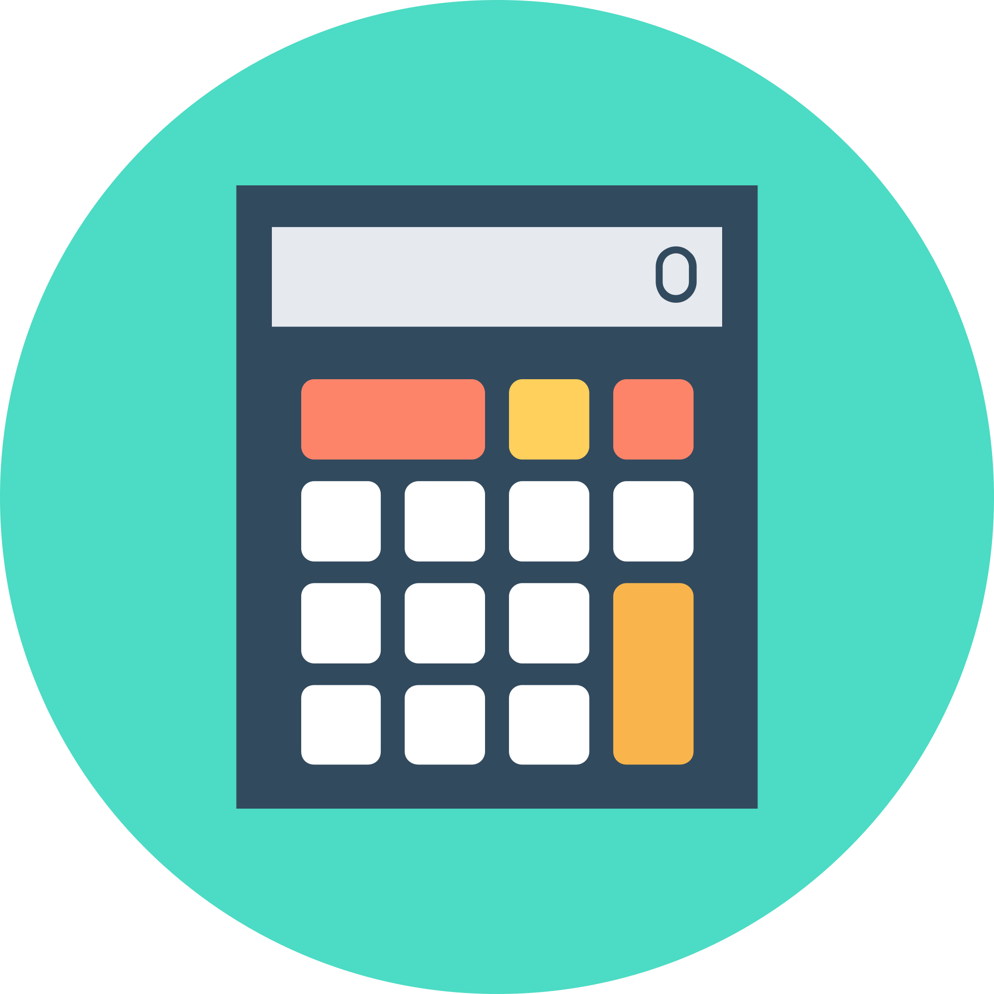 Flat Design Calculator Icon