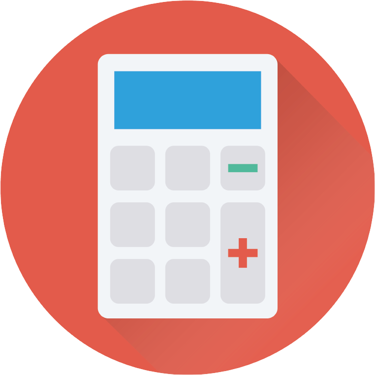 Flat Design Calculator Icon
