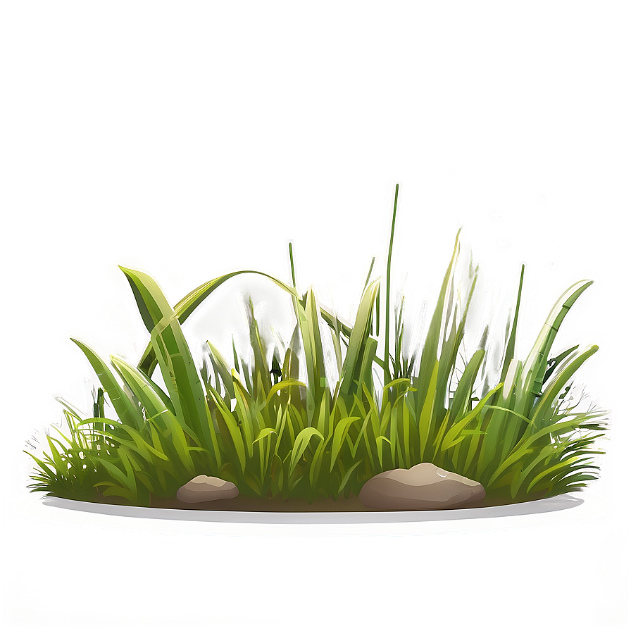 Flat Design Cartoon Grass Png 06122024