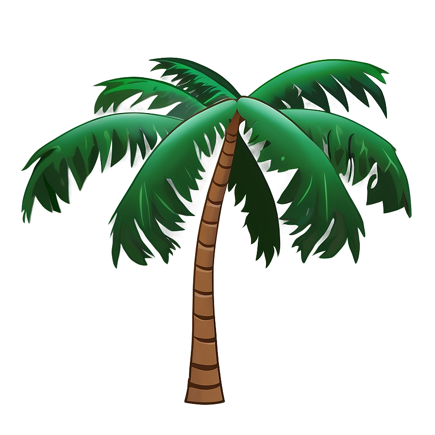 Flat Design Cartoon Palm Tree Png 06212024