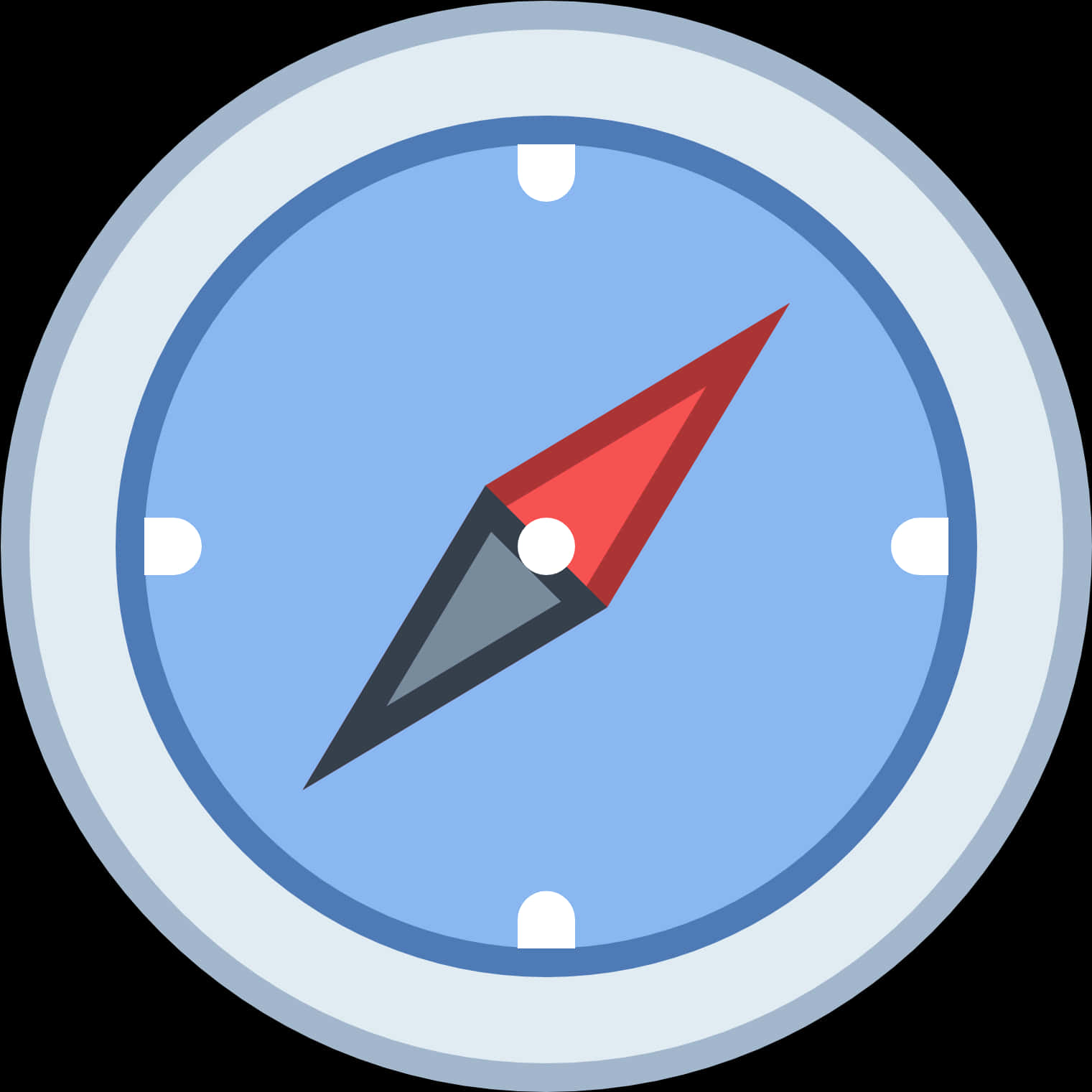 Flat Design Compass Illustration