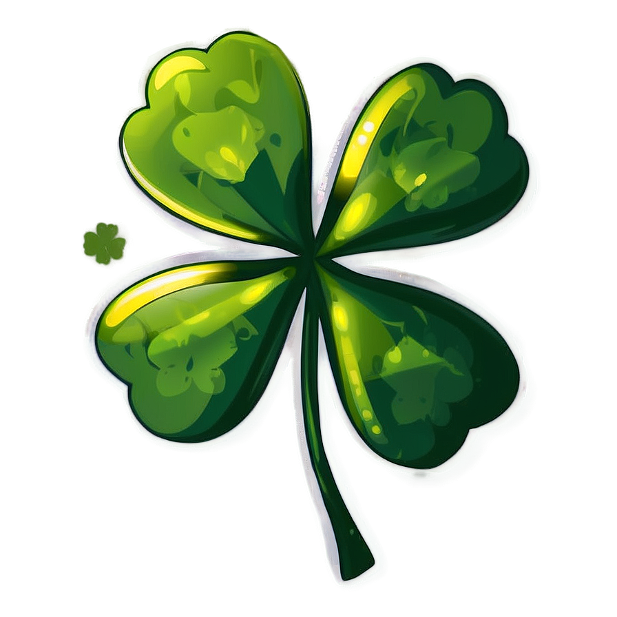 Flat Design Four Leaf Clover Png Slf87