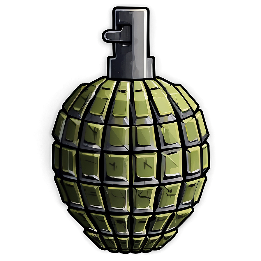 Flat Design Grenade Png 05242024