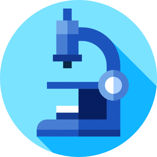 Flat Design Microscope Icon