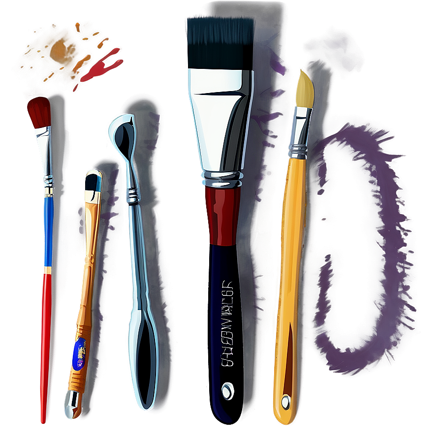 Flat Design Paint Brush Png Mth