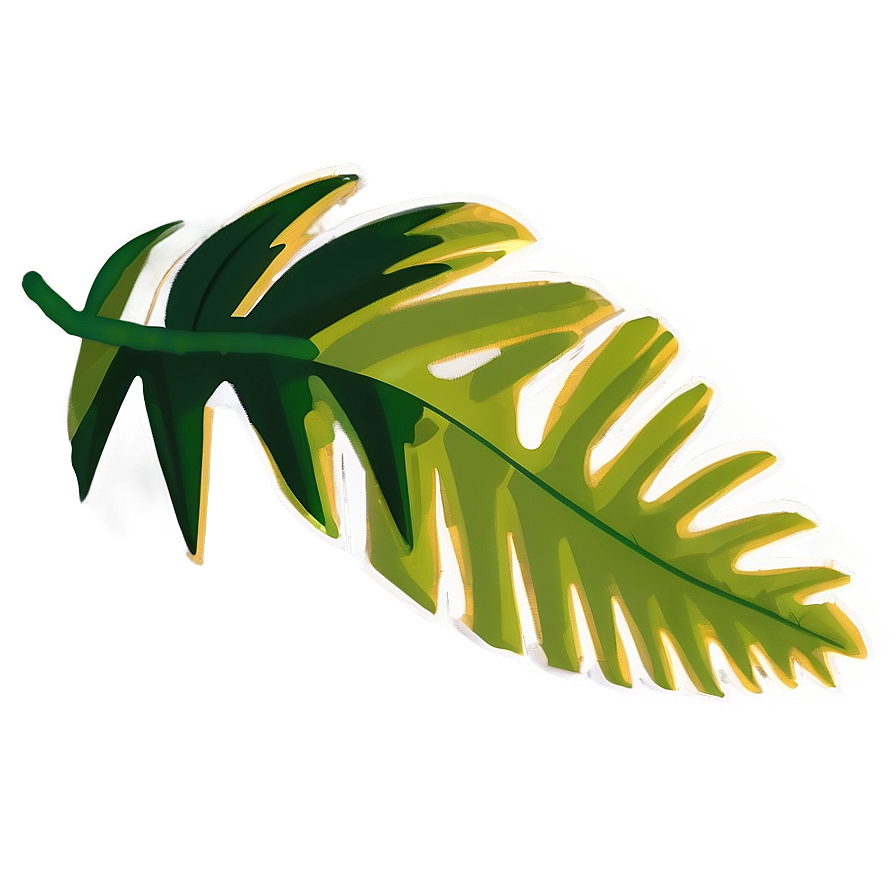 Flat Design Palm Leaves Png Qkt