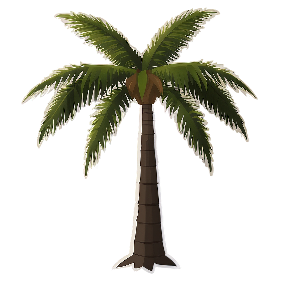 Flat Design Palm Tree Emoji Png 52