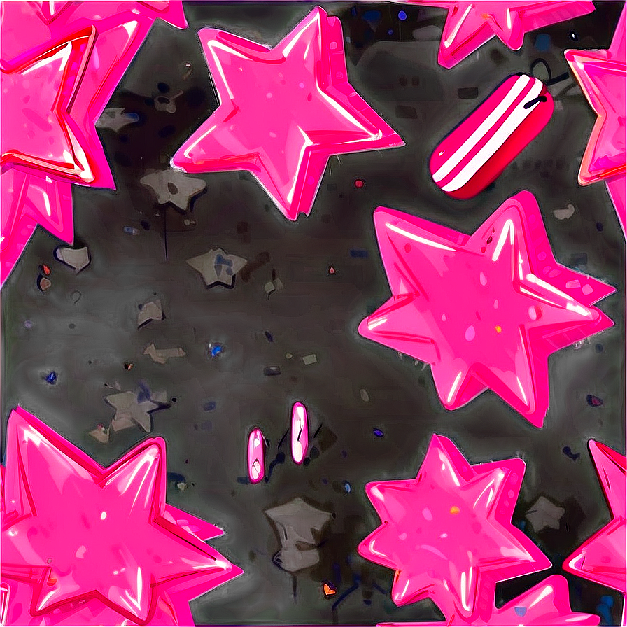 Flat Pink Stars Png 84