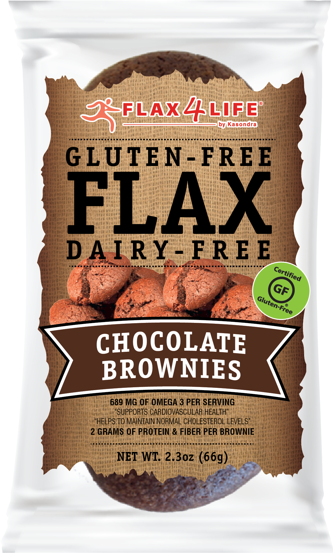 Flax4 Life Gluten Free Dairy Free Chocolate Brownies Package