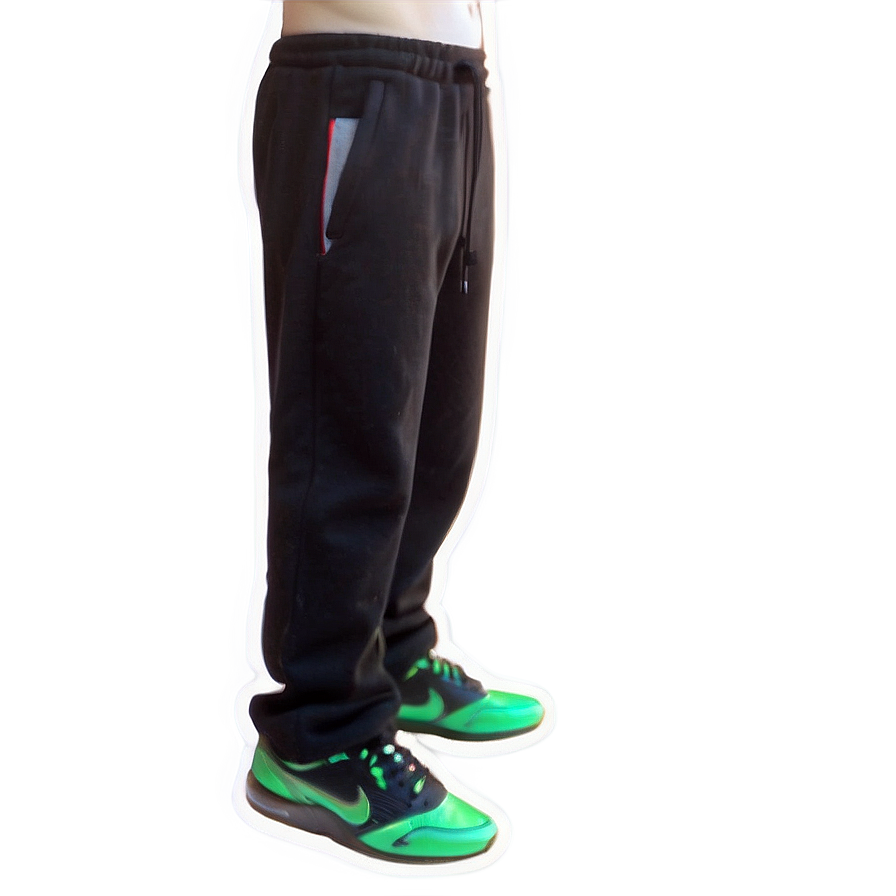 Fleece Lined Black Sweatpants Png 38