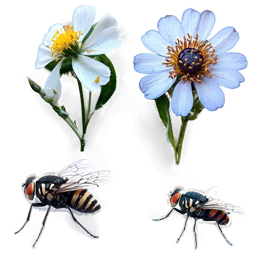 Flies On Flowers Png Llv21