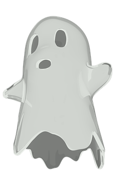 Floating Cartoon Ghost Graphic