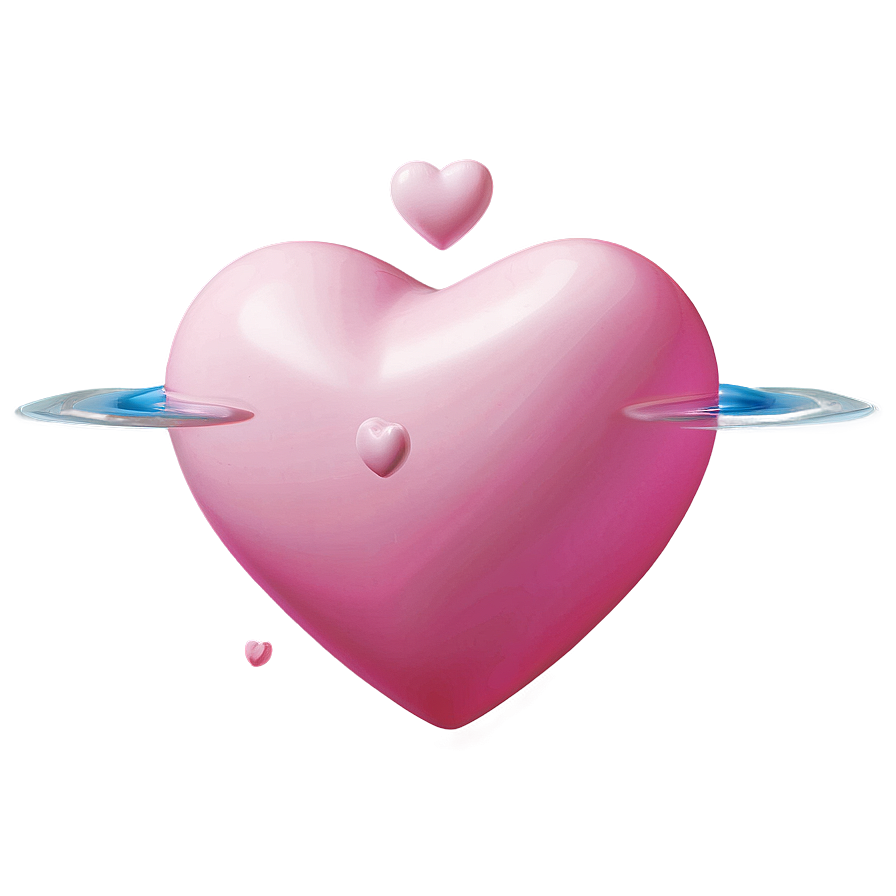 Floating Pink Heart Png 05232024