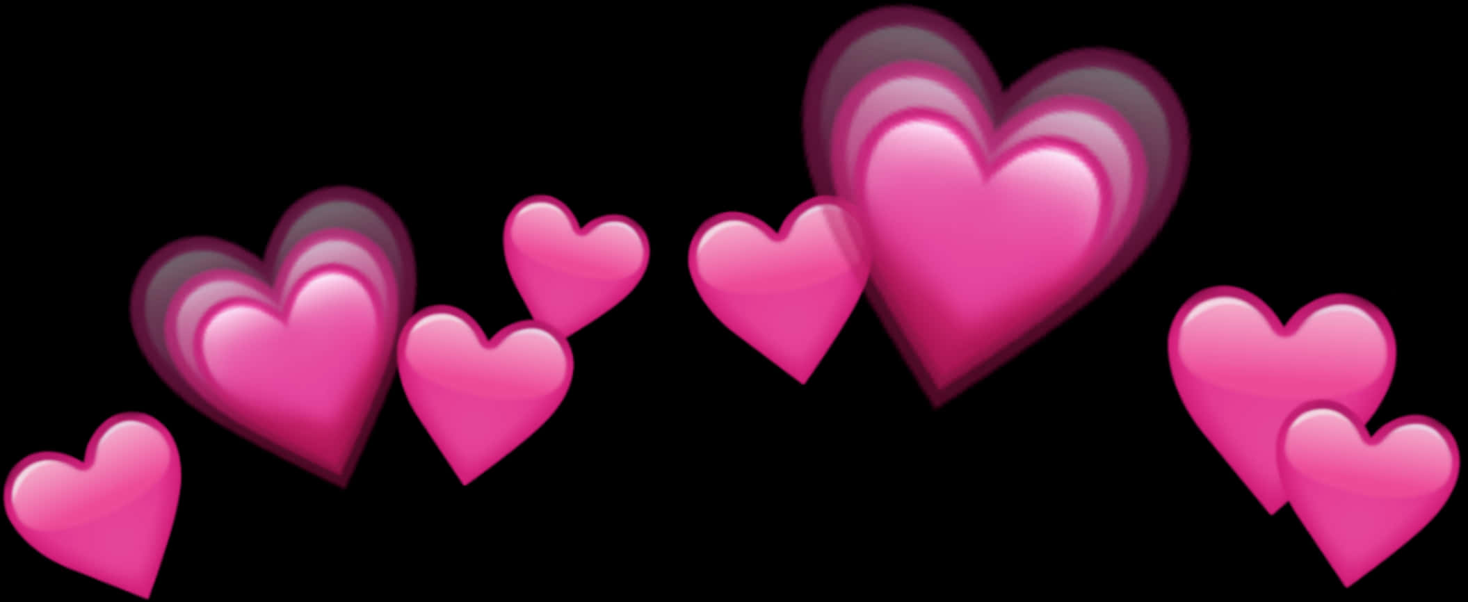 Floating Pink Hearts Graphic