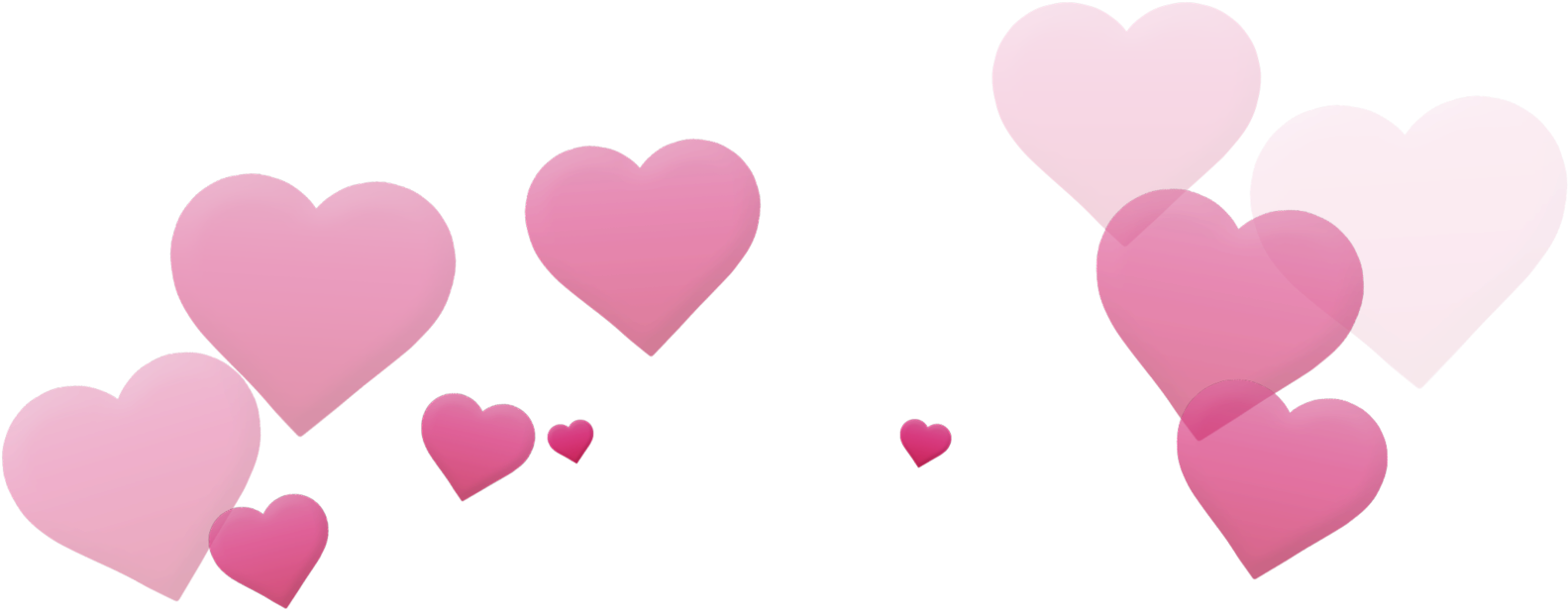 Floating Pink Hearts Graphic