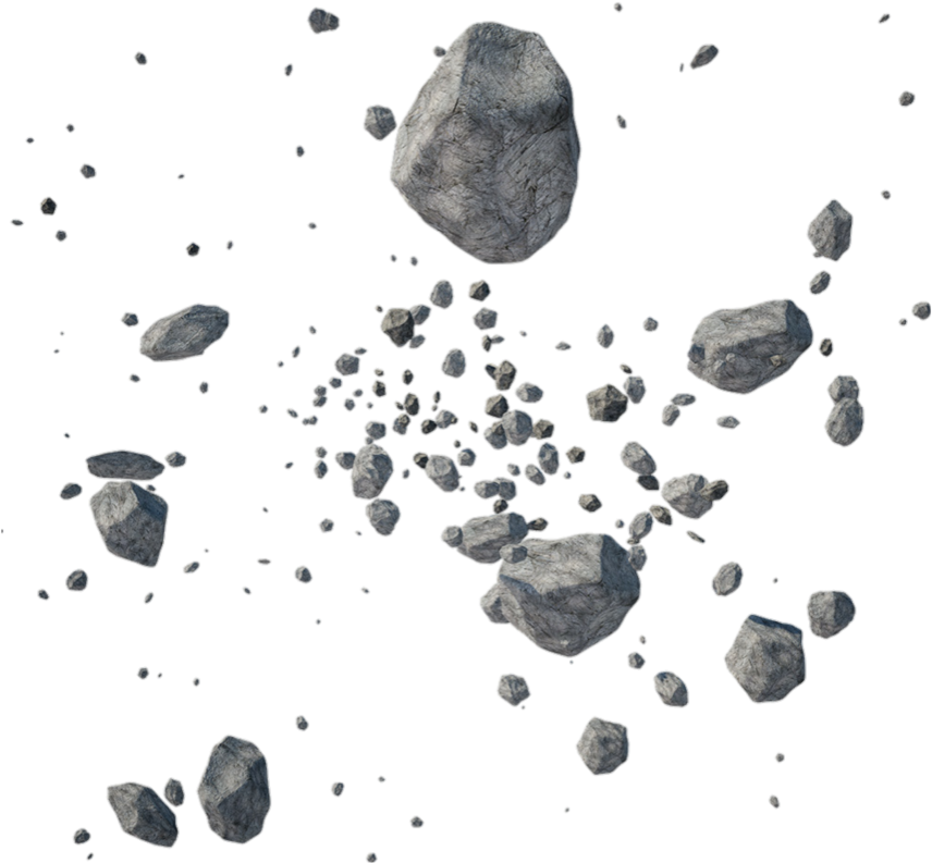 Floating Rocks Space Background