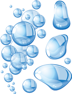 Floating Water Bubbles Graphic