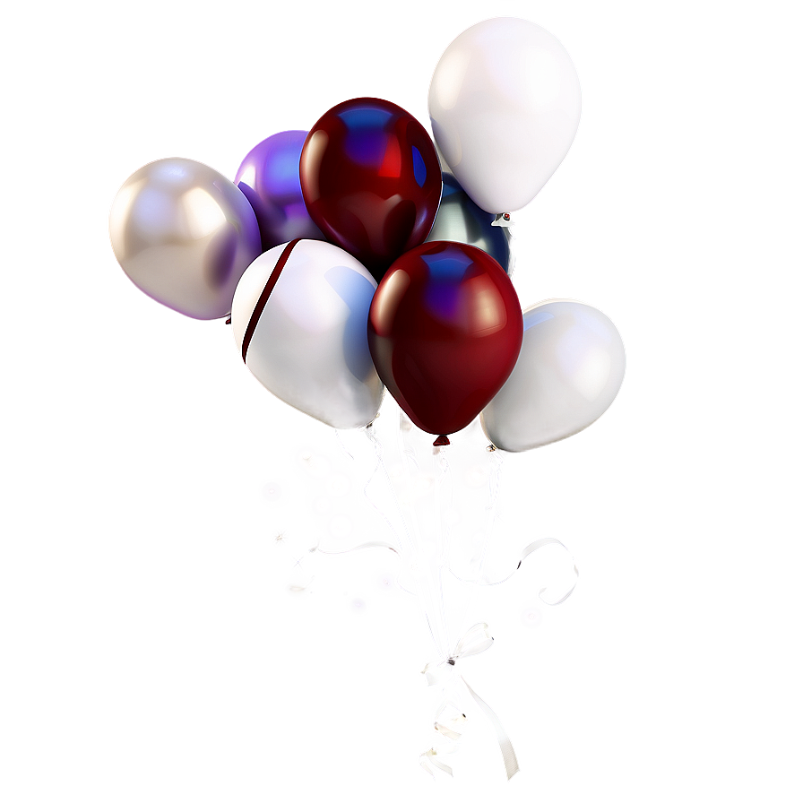 Floating White Balloons Png Qib92