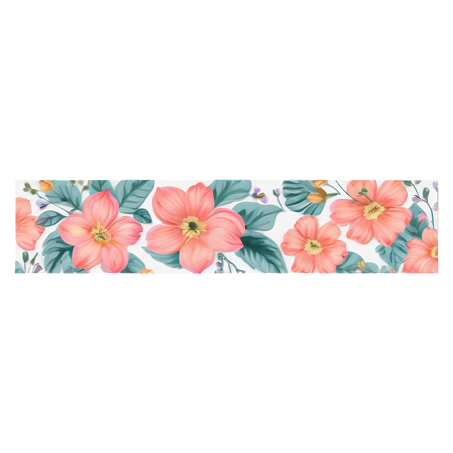 Floral Aesthetic Tape Png Nrh99