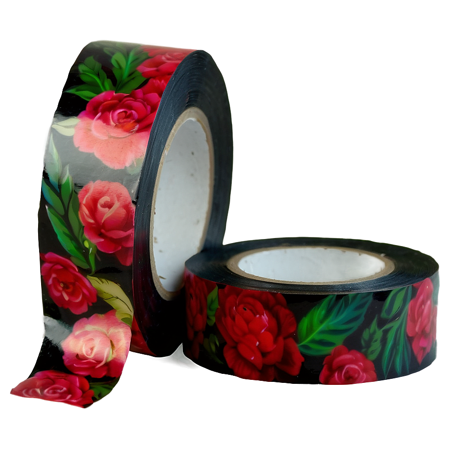 Floral Aesthetic Tape Png Wpu