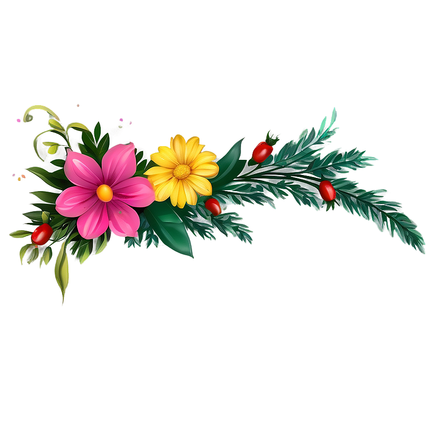 Floral Banner Clipart Png 05252024