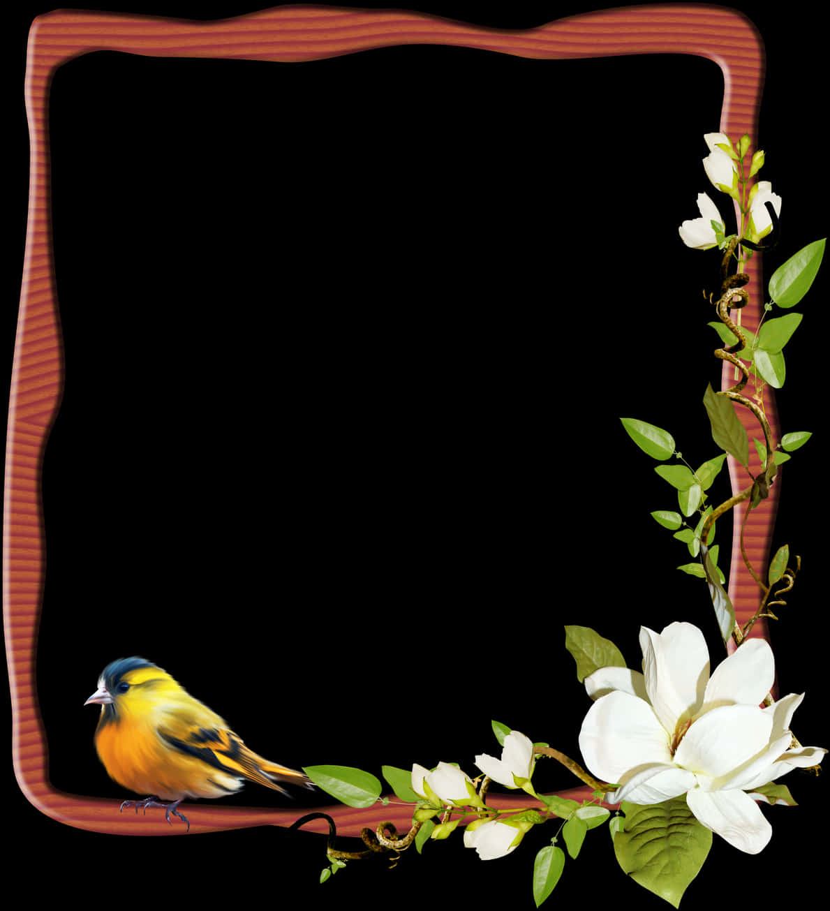 Floral Bird Decorative Photo Frame