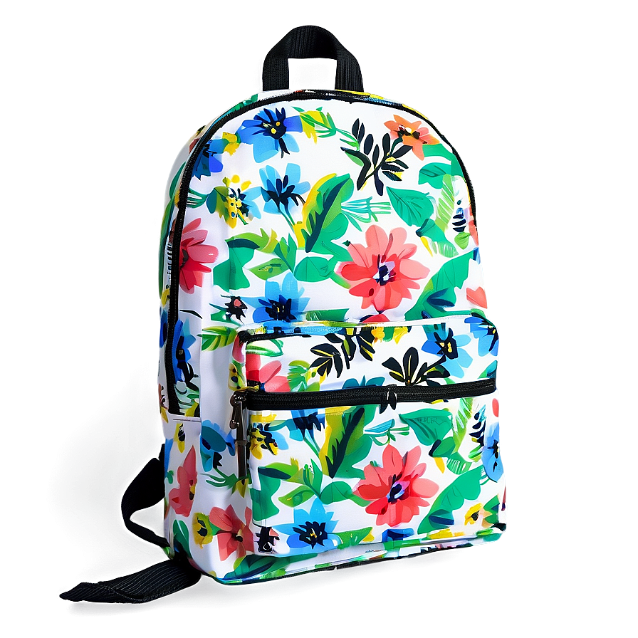 Floral Bookbag Png 06212024