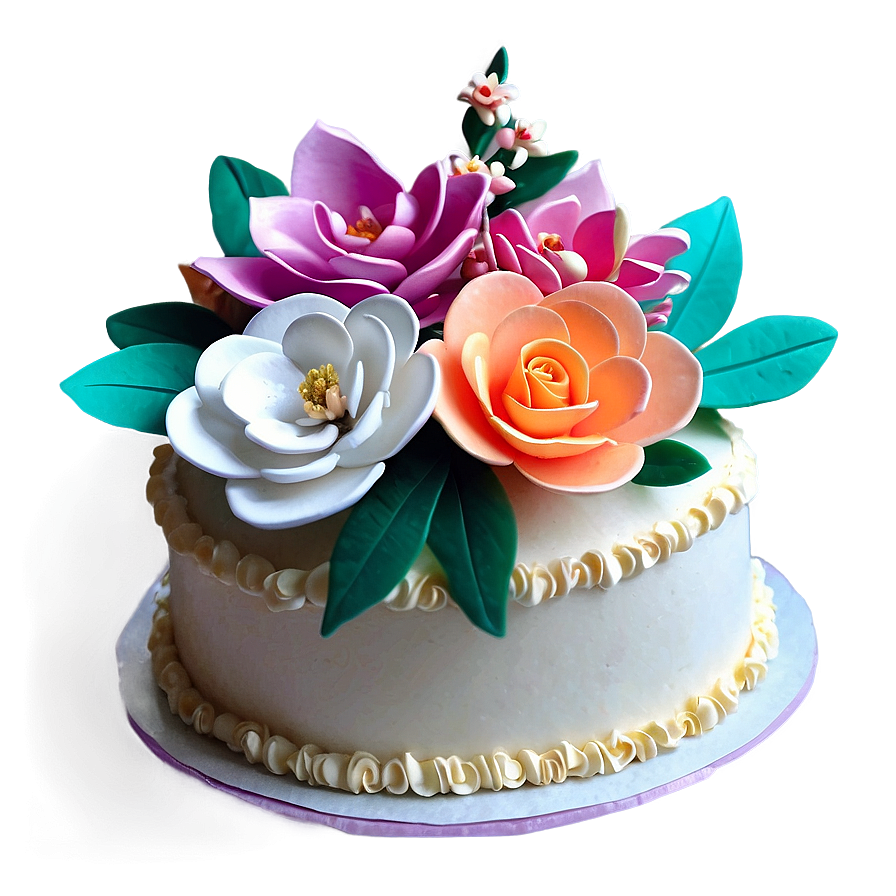 Floral Cake Topper Png 05062024