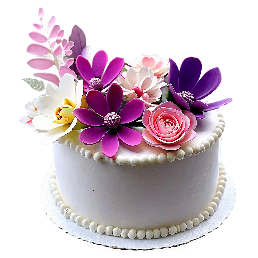 Floral Cake Topper Png Tks