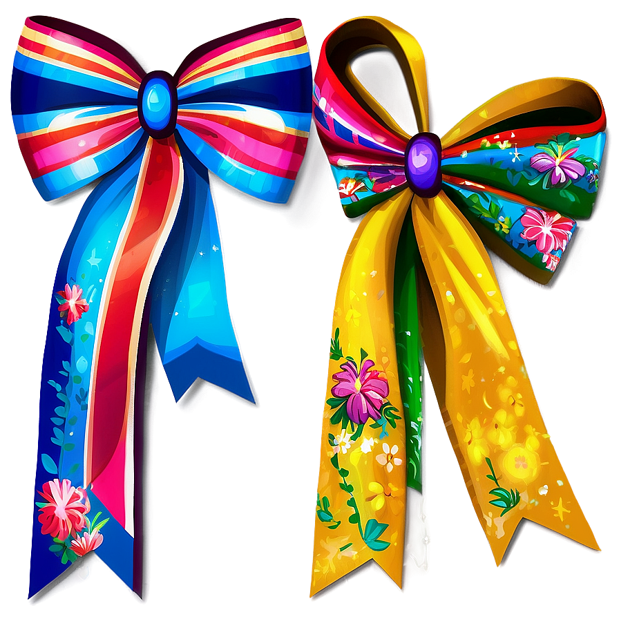 Floral Cheer Bow Png Cik