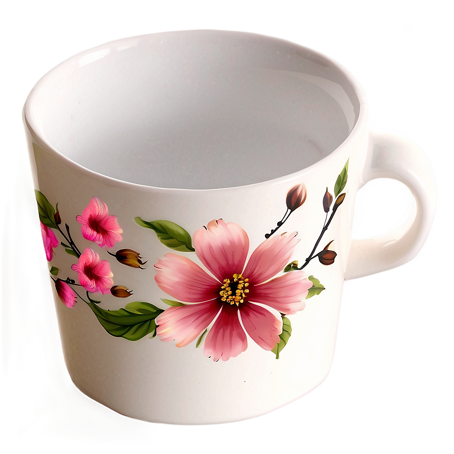 Floral Coffee Cup Png 53