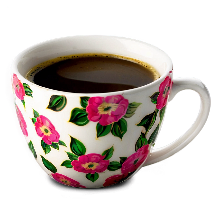 Floral Coffee Cup Png Bfi13