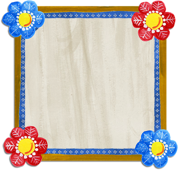 Floral Corner Decorative Frame