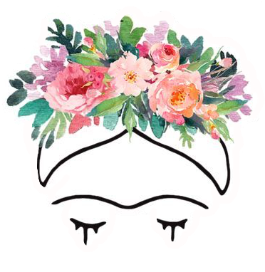 Floral Crown Closed Eyes Sticker