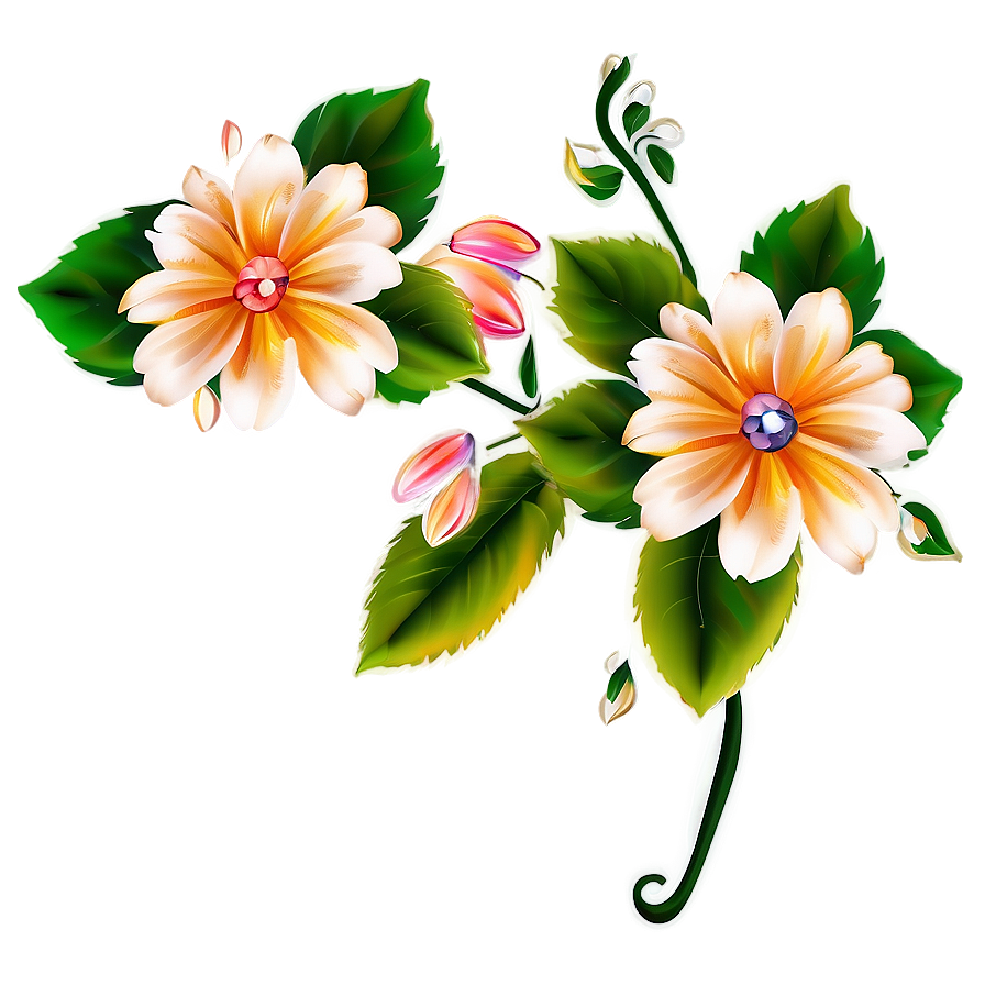 Floral Decal Design Png Lfr