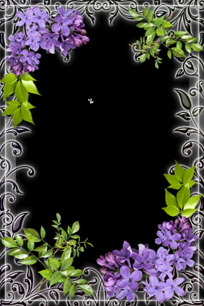 Floral Decorated Black Frame