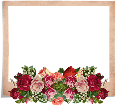 Floral Decorated Frame Border