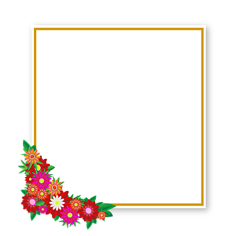 Floral Decorated Frame Template