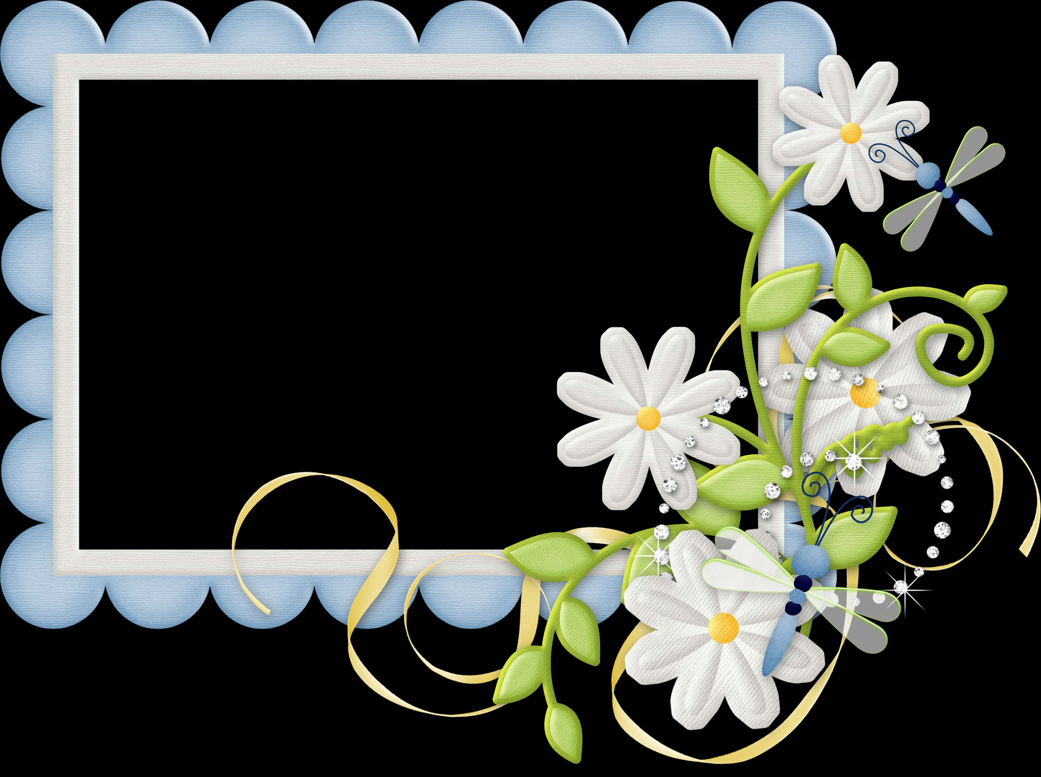 Floral Decorated Photo Frame