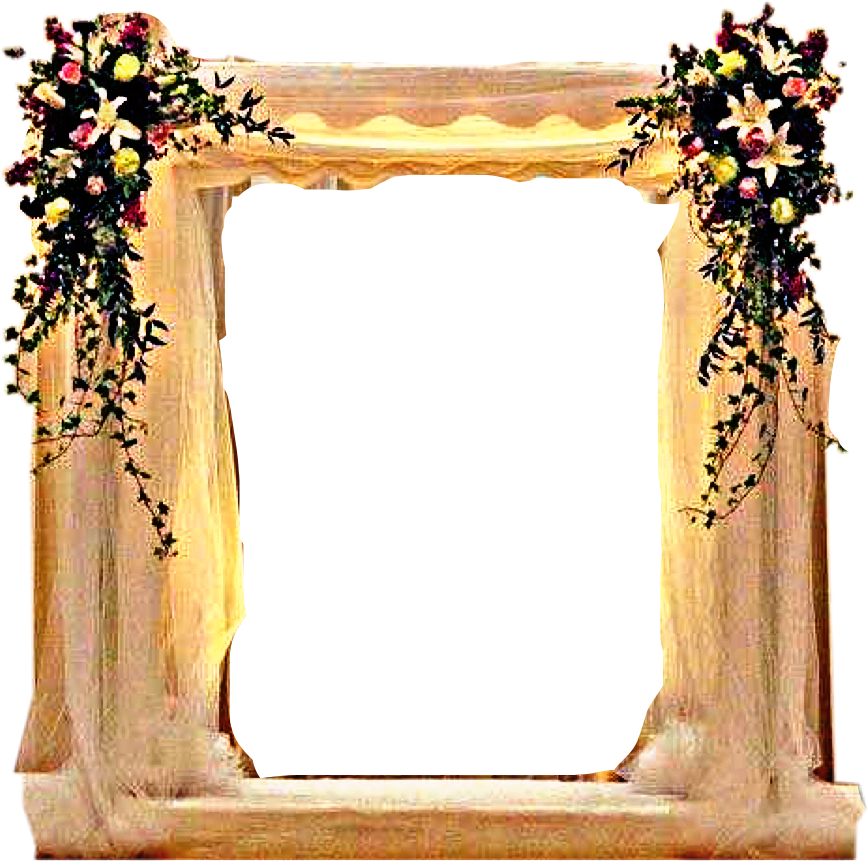 Floral Decorated Photobooth Frame